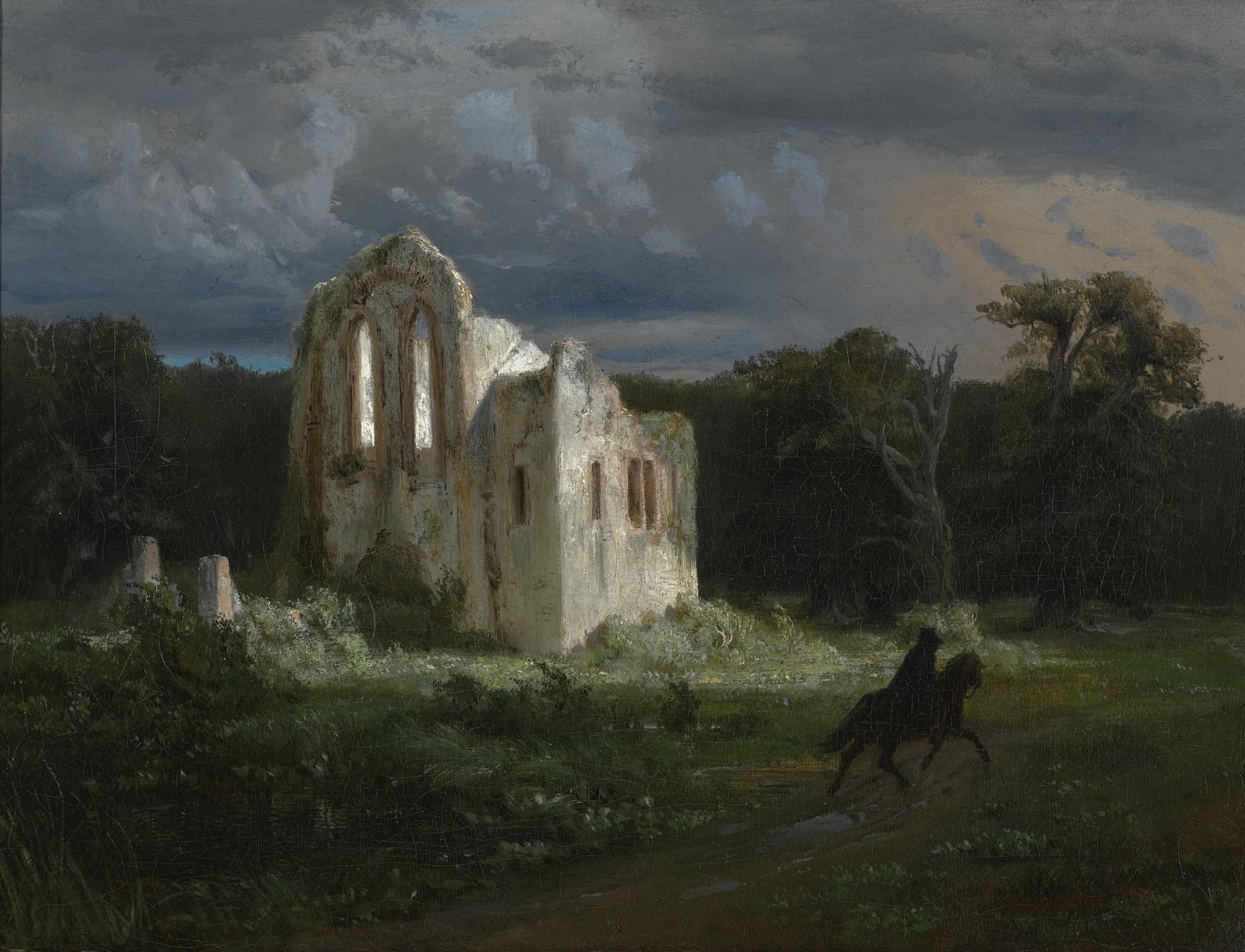 Mondscheinlandschaft mit Ruine (Landscape with ruins in the moonlight)